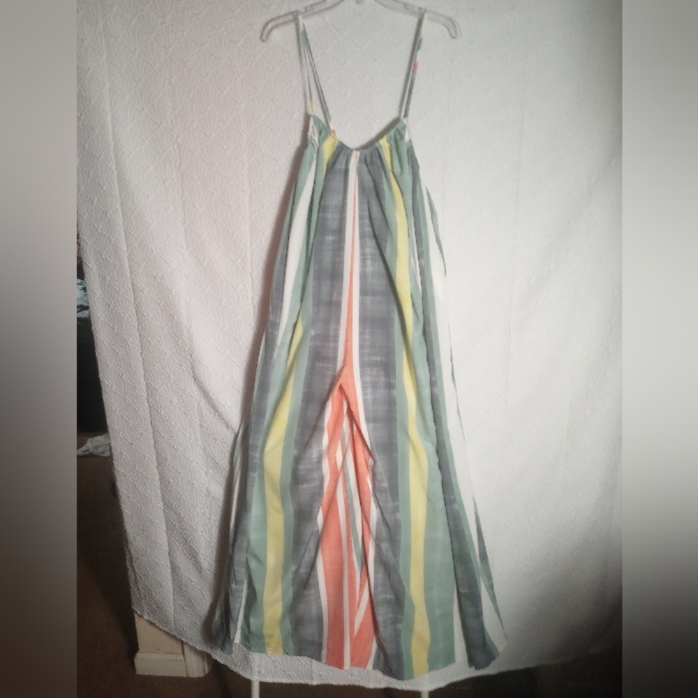 Hers & Mine Med. Spaghetti Strap Jumper Wide Leg